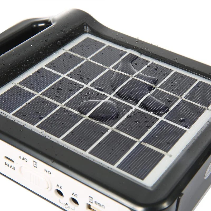 SolixCamp Set | Tragbares Solarstrom-Kit Mit LED & USB | 2400 mAh Akku | Für Camping & Outdoor