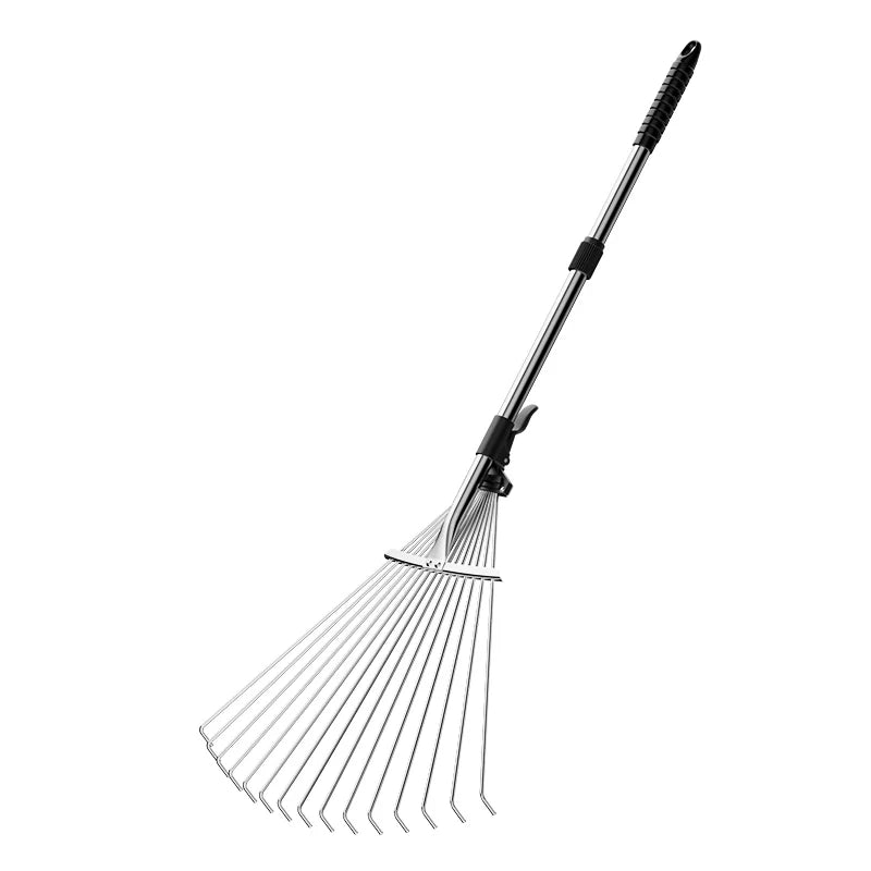 GardenPro MiniRake | Teleskop-Rechen | Edelstahl | Für Feinarbeiten