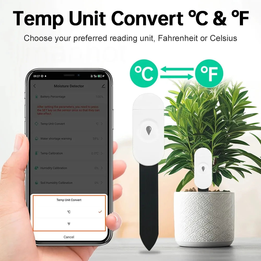 SmartPlant | Bodenfeuchtigkeitssensor | Echtzeitdaten & Sprachsteuerung | Zigbee 3.0