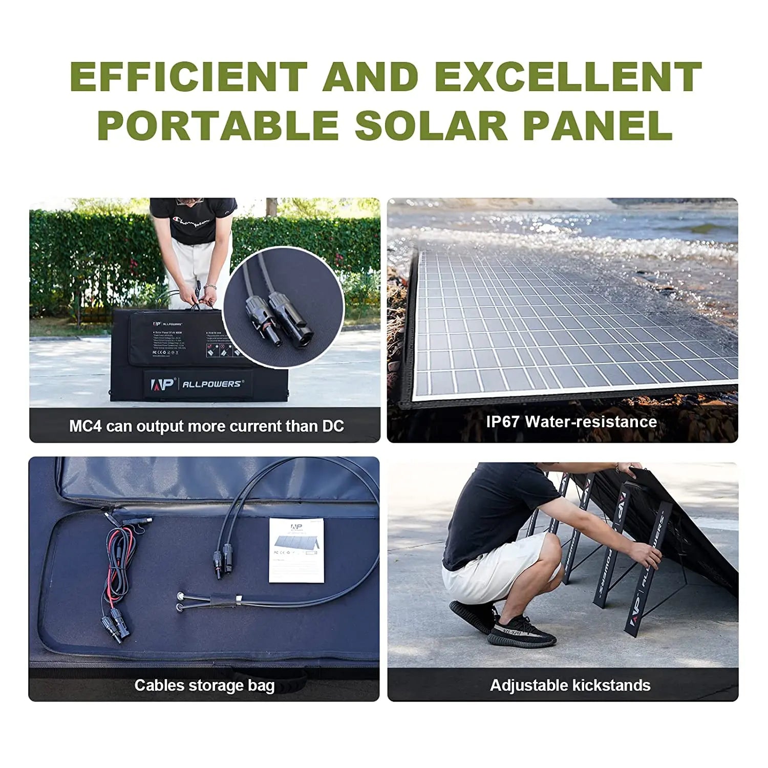 SolarisFlex Pro | Faltbares Solarpanel | Hohe Effizienz | Wetterfest | Für Camping, Garten & Notstrom