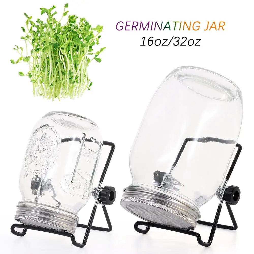 Sproutify Keimglas Set | Sprossen Selber Ziehen | Glas & Edelstahl | BPA-frei