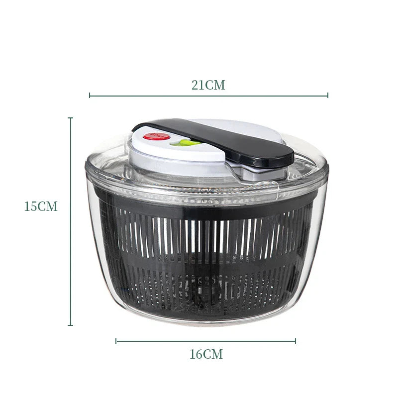 FreshSpin | 3L Salatschleuder | Einhandbedienung | Multifunktional