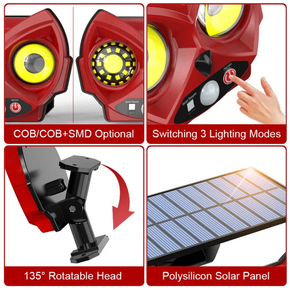OwlBright Solarleuchte | 3 Lichtmodi | Mit Bewegungssensor | Dekorative Eulenform