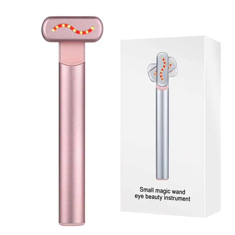 GlowVibe Pro | Anti-Aging Gesichtsmassagegerät | Rotlichttherapie, EMS Mikroströme & Vibration | Hautstraffung & Faltenreduktion