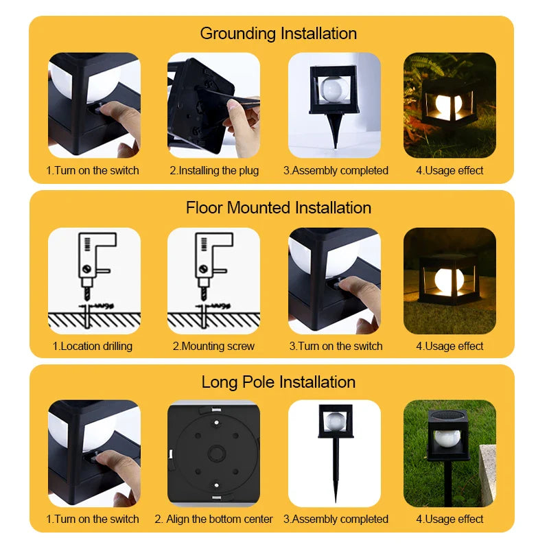 SolarGlow Pillar Light | Solarbeleuchtung für Außenbereich | 8 Stunden Leuchtdauer | Wetterfest
