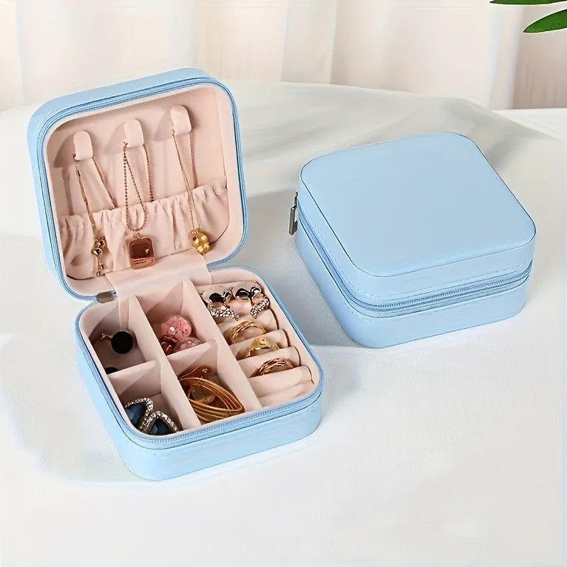 Veloura JewelCase | Schmuckorganizer Reiseetui | Kompakt & Elegant | Für Ringe, Ketten & Co.