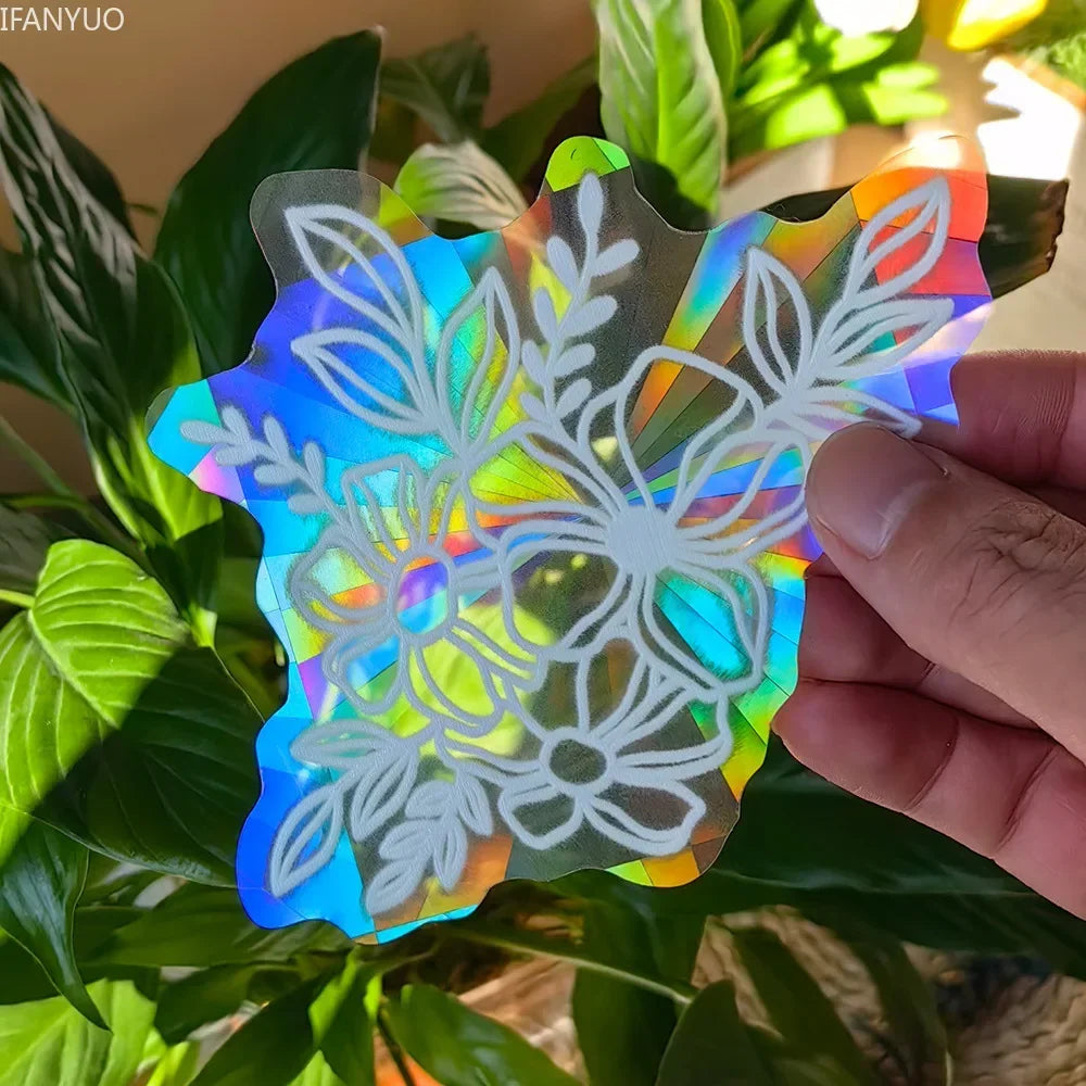 SunGlow Fenstersticker | 3D Regenbogen-Effekt | Selbstklebend & Wiederverwendbar