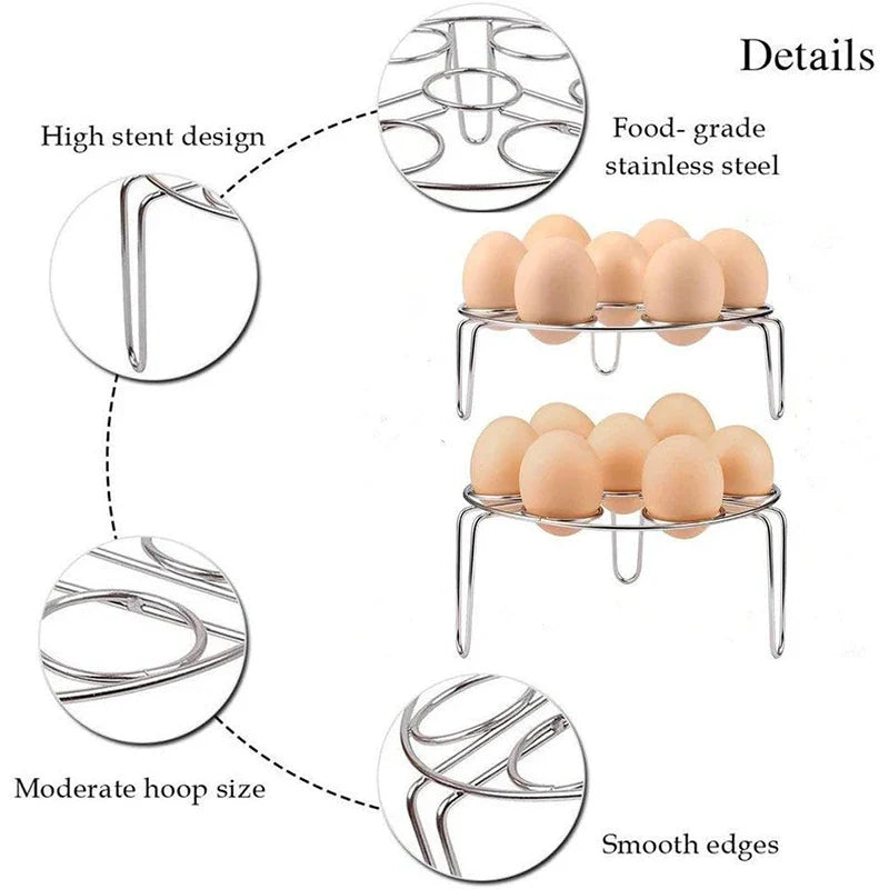 Eggura | Eier-Dampfgar-Rack | Edelstahl, 7er-Kapazität, Vielseitig | Küche & Meal Prep
