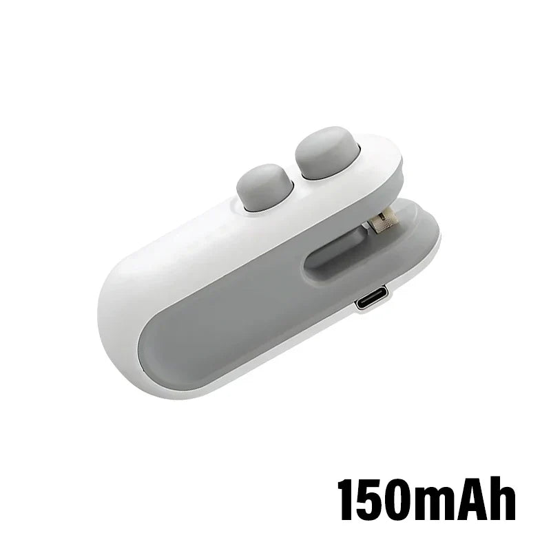 Packiva | Mini-Folienschweißer | 2-in-1 Cutter & USB-Akku | Für Chips, Snacks & Haushalt