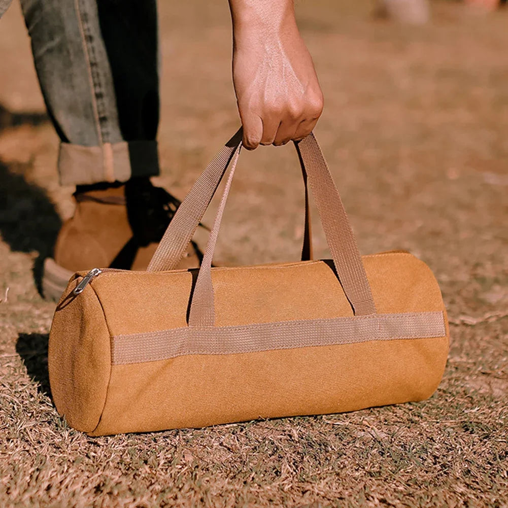 TrailPack Bag | Zelthering Tasche | Wasserabweisend & Atmungsaktiv | Canvas Natur