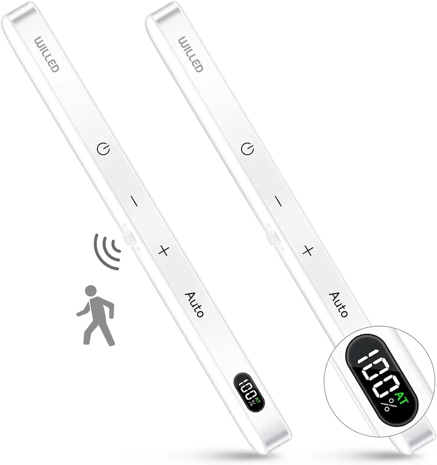 Viseno LED Lichtleiste | Sensor & Akkuanzeige | Touchdimmung & USB-C | Magnetisch 24 cm