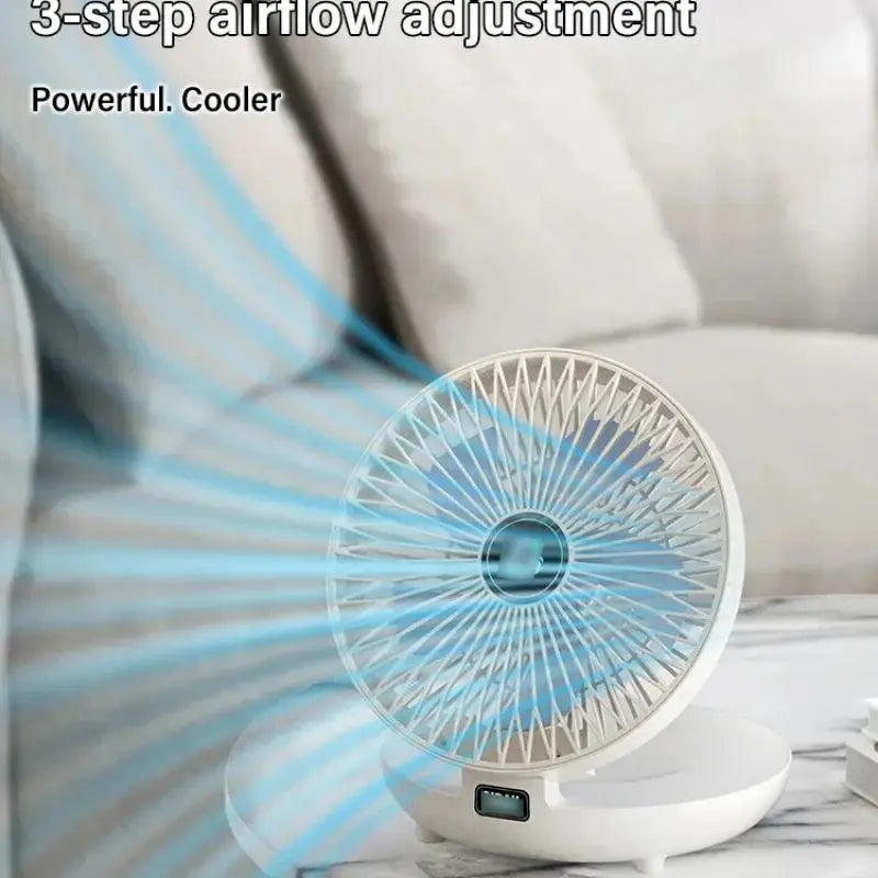 AirSwing™ – Faltbarer & Hängender Tischventilator mit USB & Nachtlicht