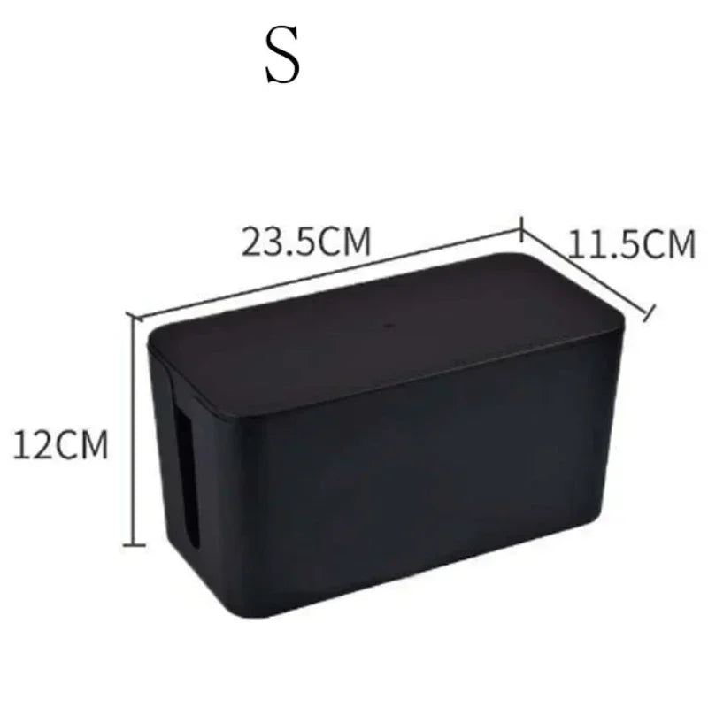 CableGuard | Kabelbox mit Deckel | Staubschutz für Steckdosen & Ladekabel | 32×13×12 cm