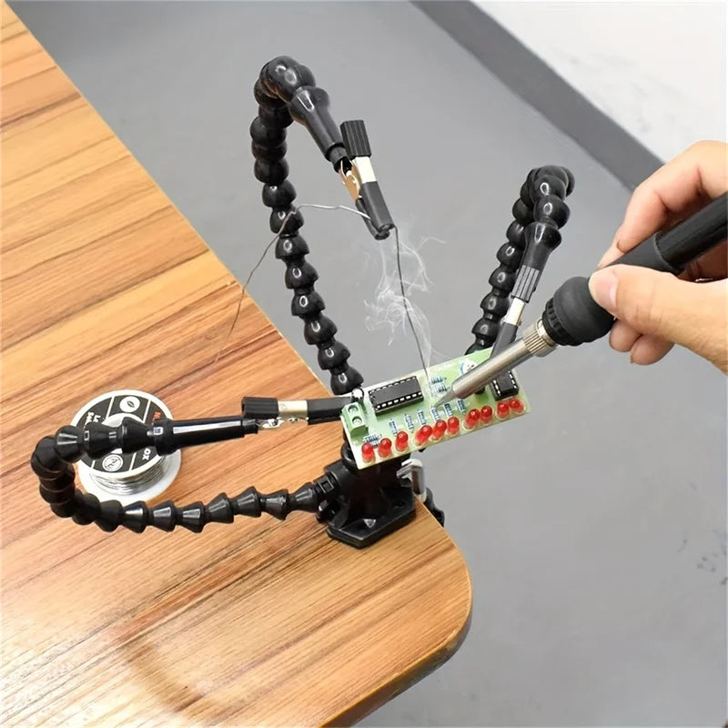 PrecisionLume Soldering Station | Integrated Magnifying Lamp | Adjustable All-in-One Design