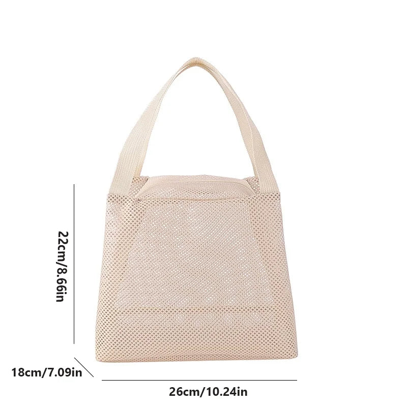 FlexiCarry Mesh-Tasche mit Griff | Leicht & Vielseitig | Für Reise, Strand & Kosmetik