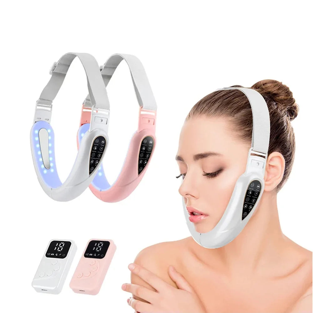 GlowSculpt | EMS Gesichtslifting-Gerät | LED-Therapie, 5 Modi, Tragbar | Anti-Aging & Hautstraffung