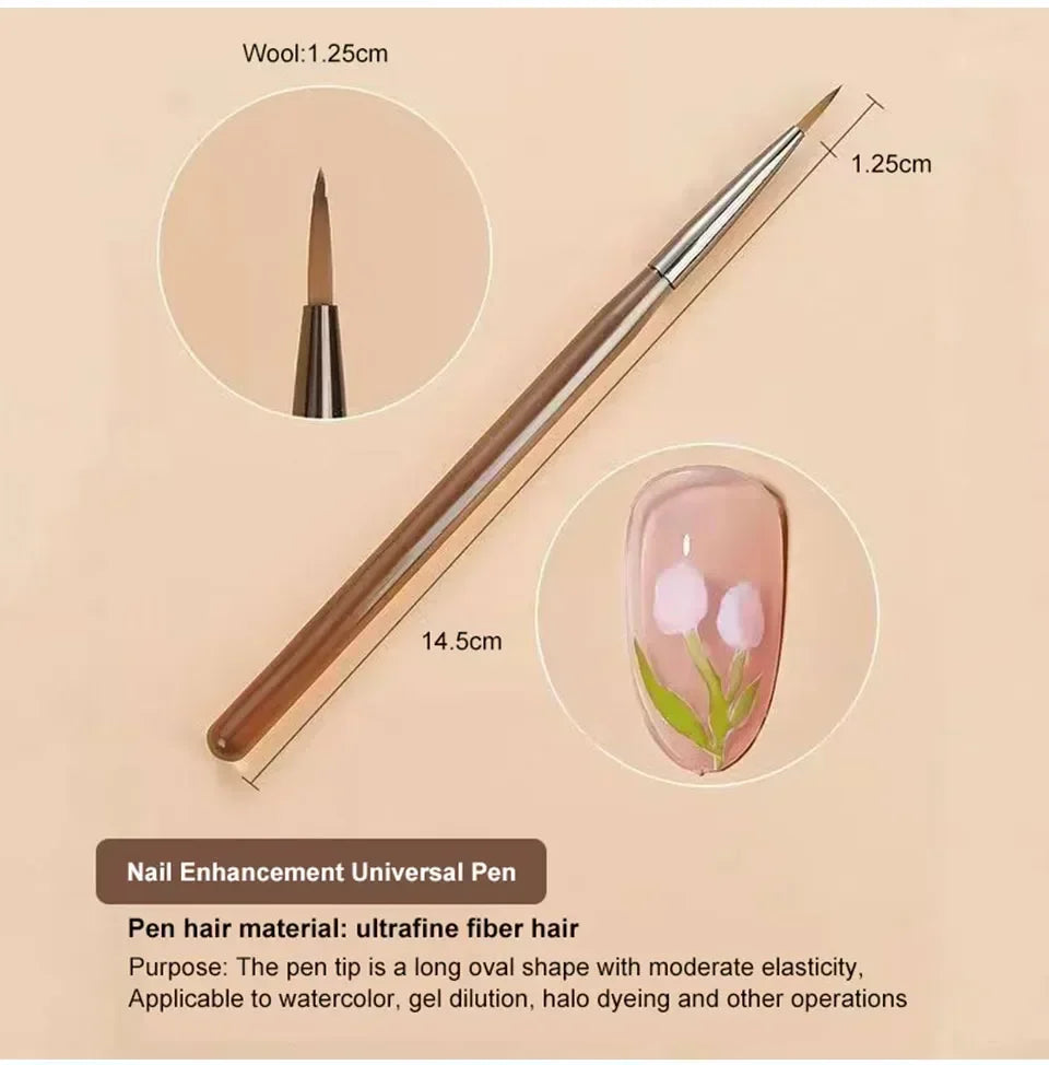 NailMaster | 9-teiliges Nail Art Pinsel-Set | Ultra-feine Nylonspitzen | Für Profis & Fortgeschrittene