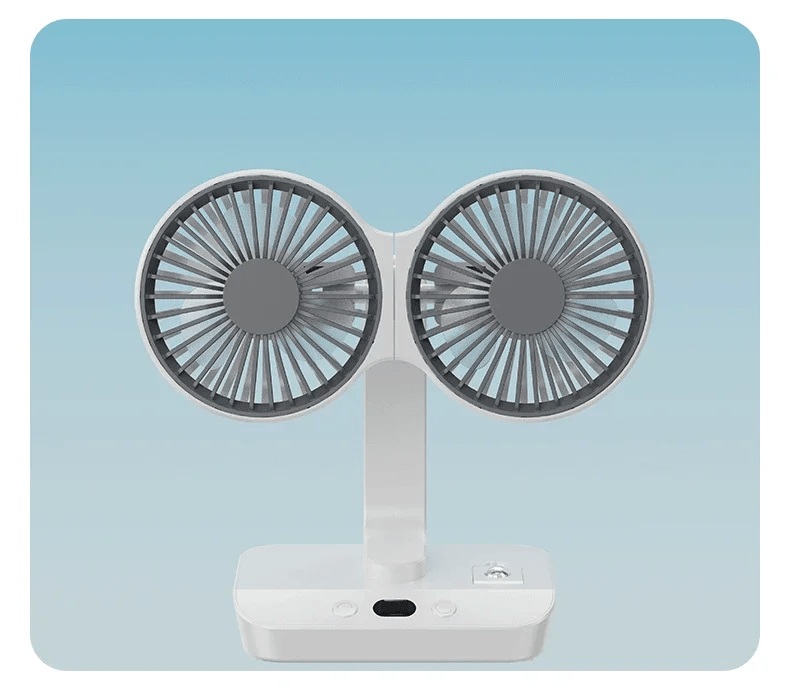 BreezeFlow | Kabelloser Tischventilator | Automatische Rotation & Langer Akku | Flexibel und Kompakt