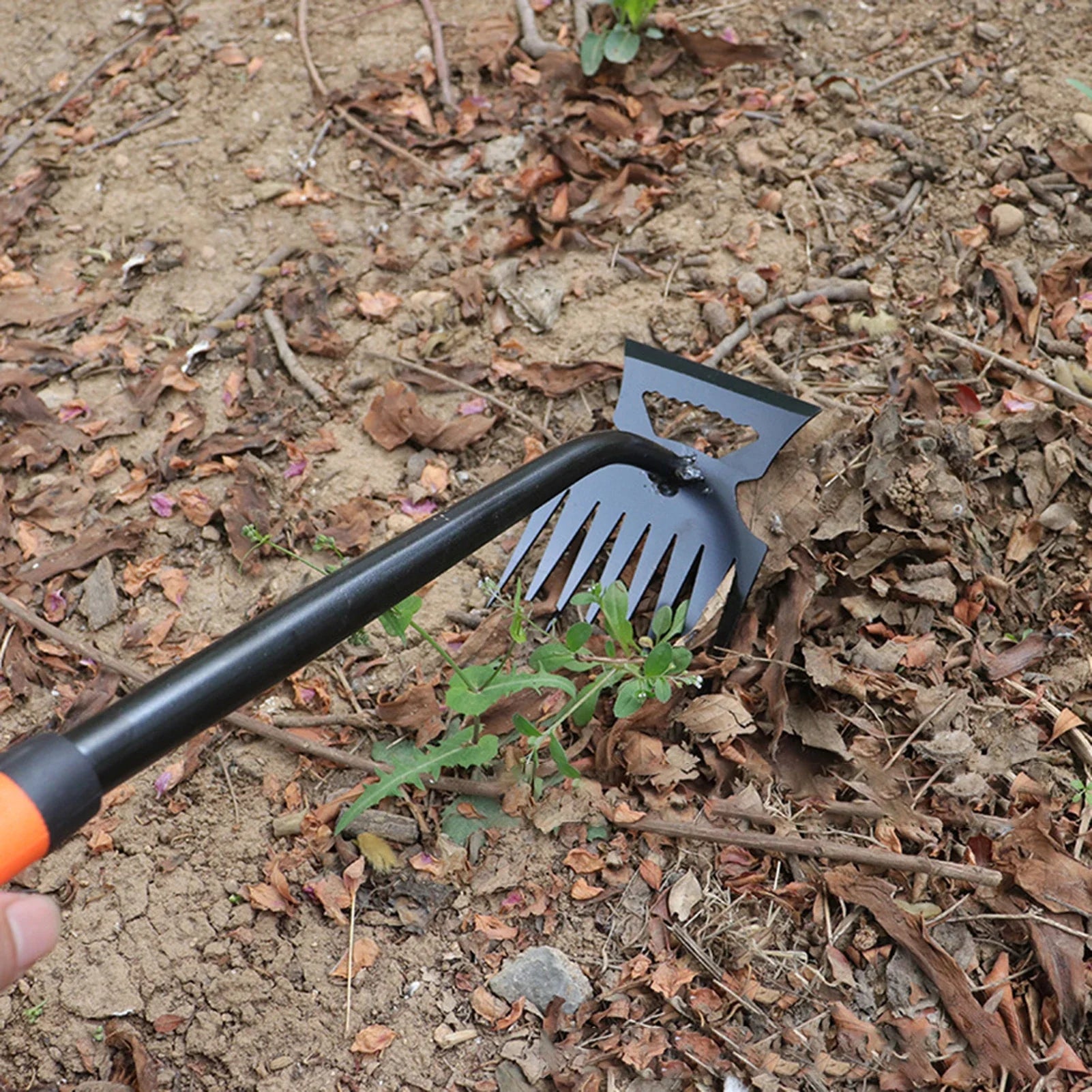 GardenFlex | 2-in-1 Unkrauthobel & Rechen | Rostfreier Edelstahl | Ergonomischer Griff