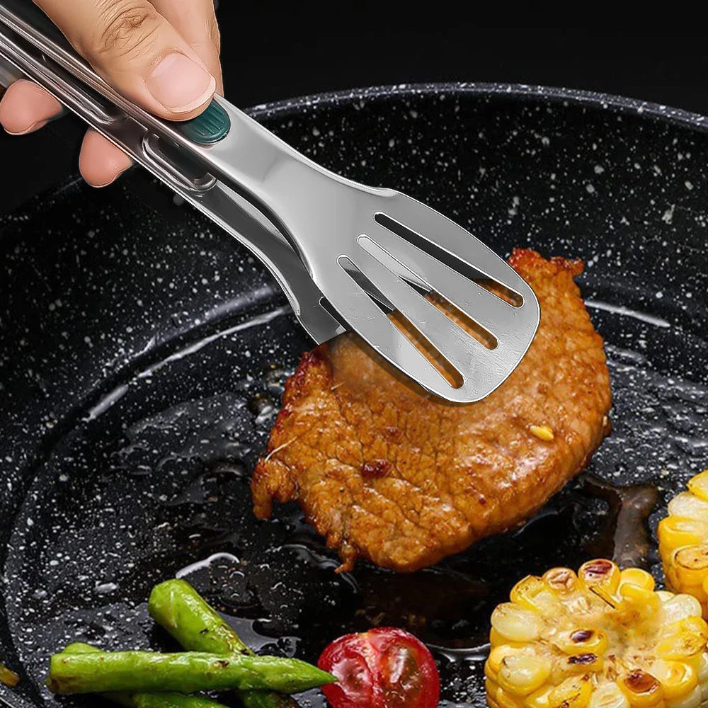 ProGrip | Edelstahl Küchenzange | Hitzebeständig & Rutschfest | Für Grill & Küche | Drei Größen | Spülmaschinengeeignet