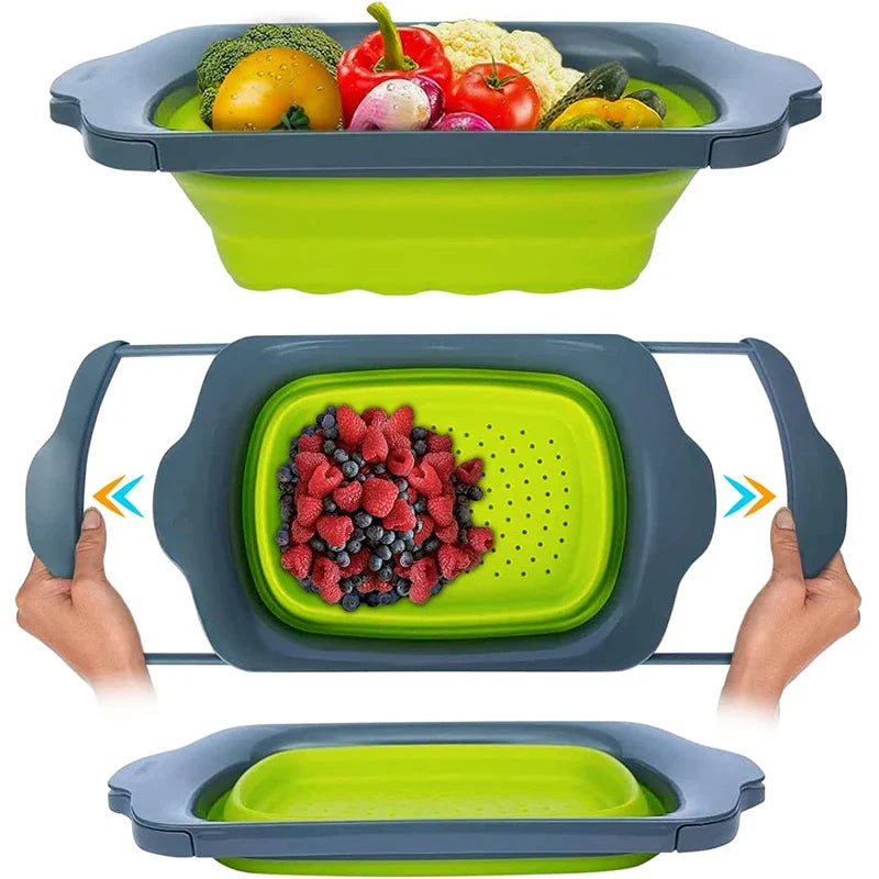 FlexiClean FoldPro | Ausziehbares Abtropfgestell | Hitzebeständig & Platzsparend | Silikon