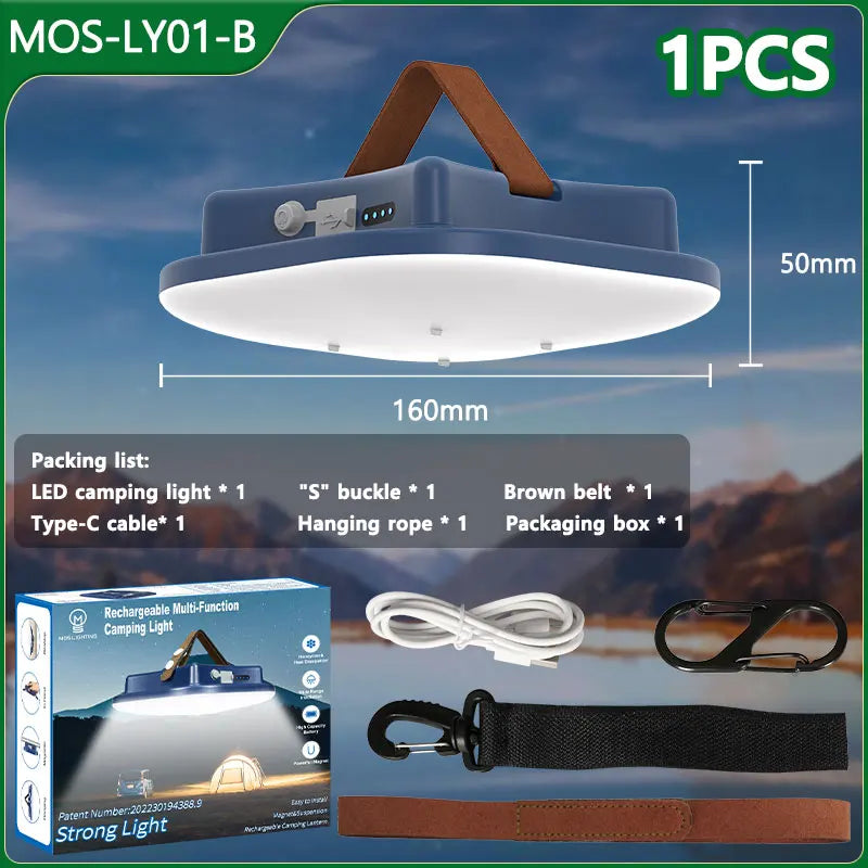 LumenX Outdoor Lamp | 278 LEDs | Magnetisch & Haken | Powerbank | 4 Lichtmodi