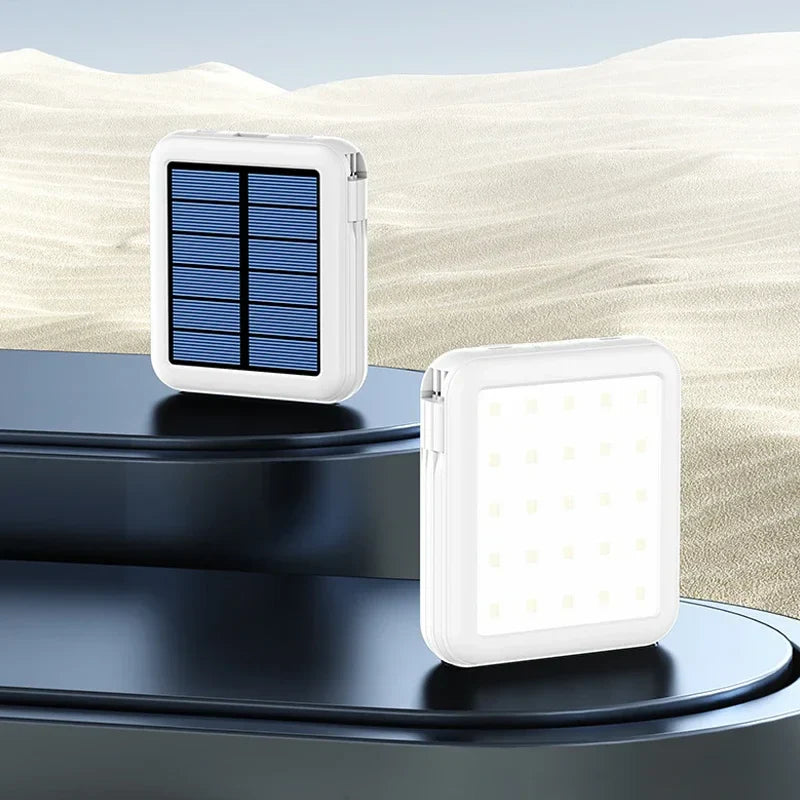 SolarPowerGo | Mini Solar Powerbank | 5000mAh-20000mAh | Schnellladen & LED-Licht