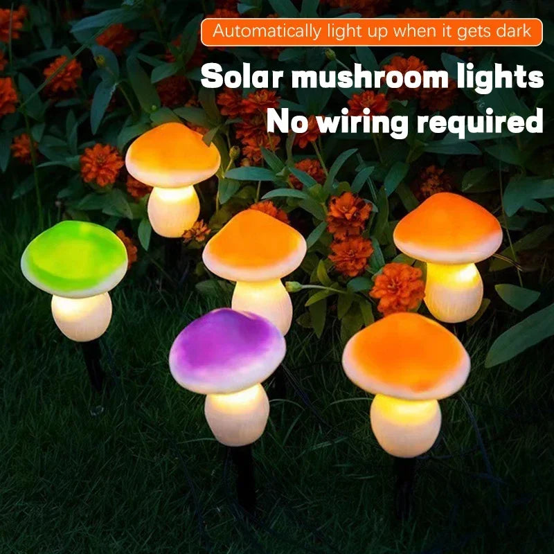 GlowShroom | 3er-Set Solar-Pilzleuchten | Warmweißes LED-Licht | Für Garten, Terrasse & Hochzeiten