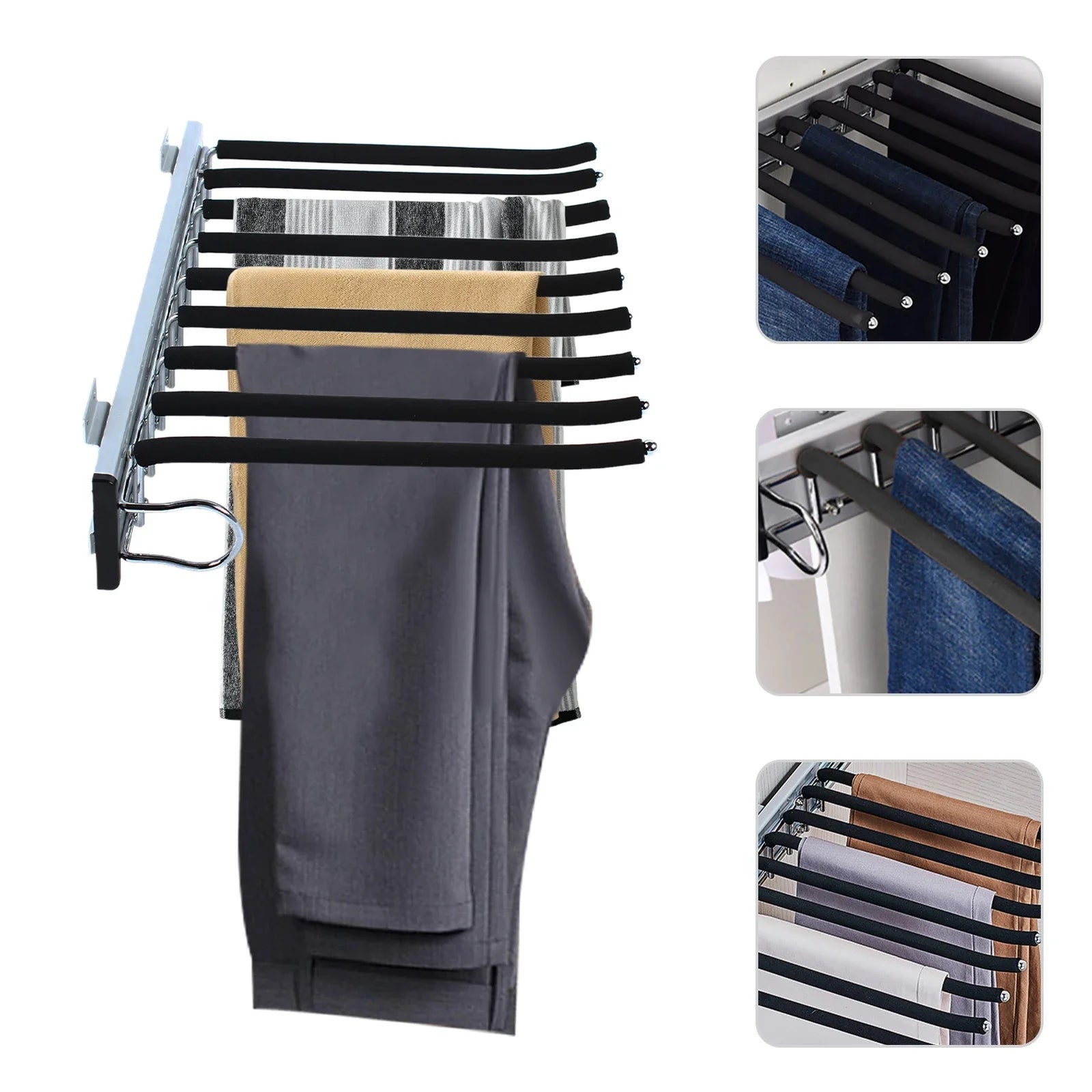 ClothMaster Hosenhalter | Ausziehbar & Stabil | Platzsparend & Knitterfrei