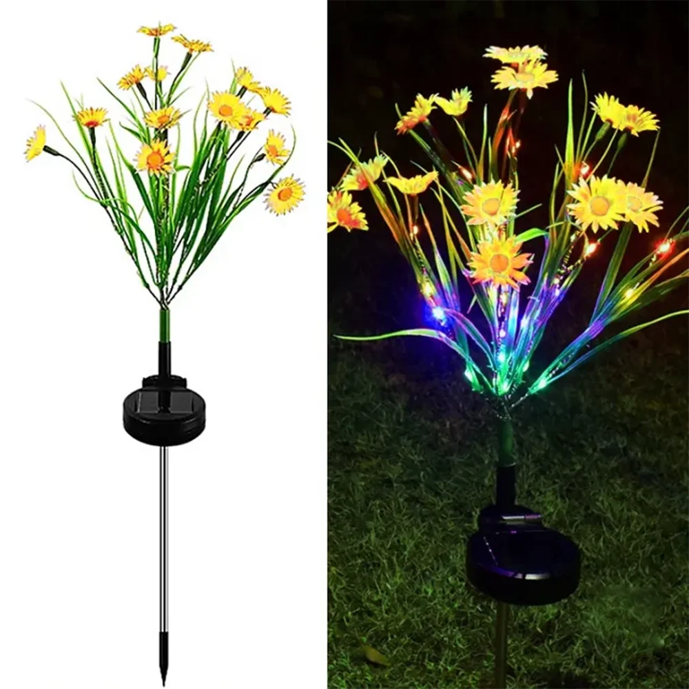 FloraLight Solar Gänseblümchen-Leuchte | Wetterfest & Effizient | Automatischer Betrieb