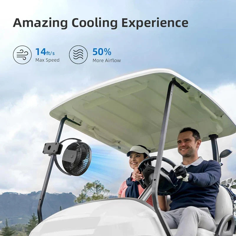 BreezeClip | Tragbarer Mini-Ventilator | 360° Drehbar | Flüsterleise Kühlung | Ideal für Kinderwagen, Büro & Outdoor