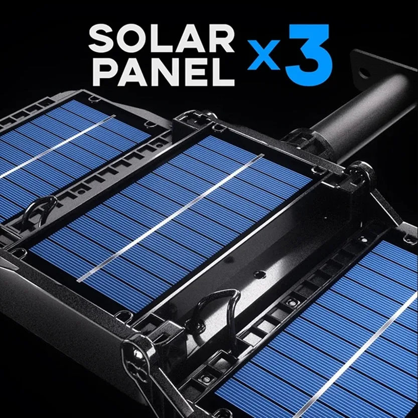 SolarBright LumiWall | Solarbetriebene Wandleuchte | Bewegungssensor & 800 LEDs | Wetterfest