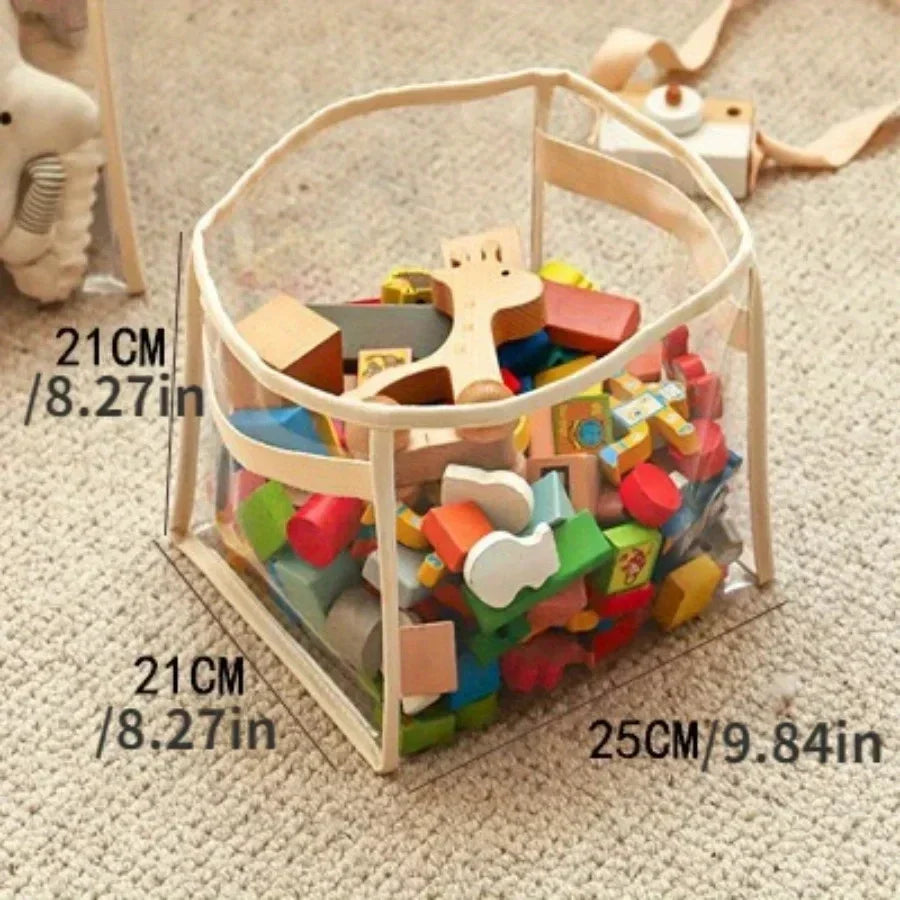 TidyBox Kids Aufbewahrungsbox Transparent | Großes Volumen | Faltbar & Wasserdicht