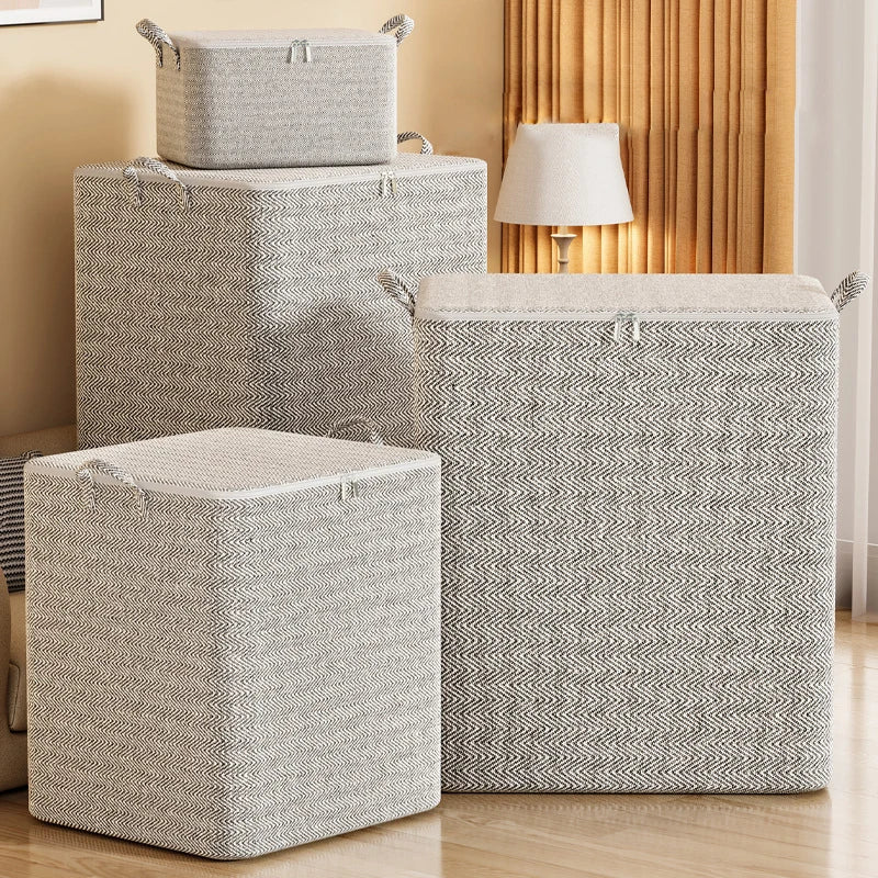 Storiva Faltbox Organizer | Sichtfenster & Reißverschluss | Staubdicht & Faltbar | Für Kleidung & Textilien