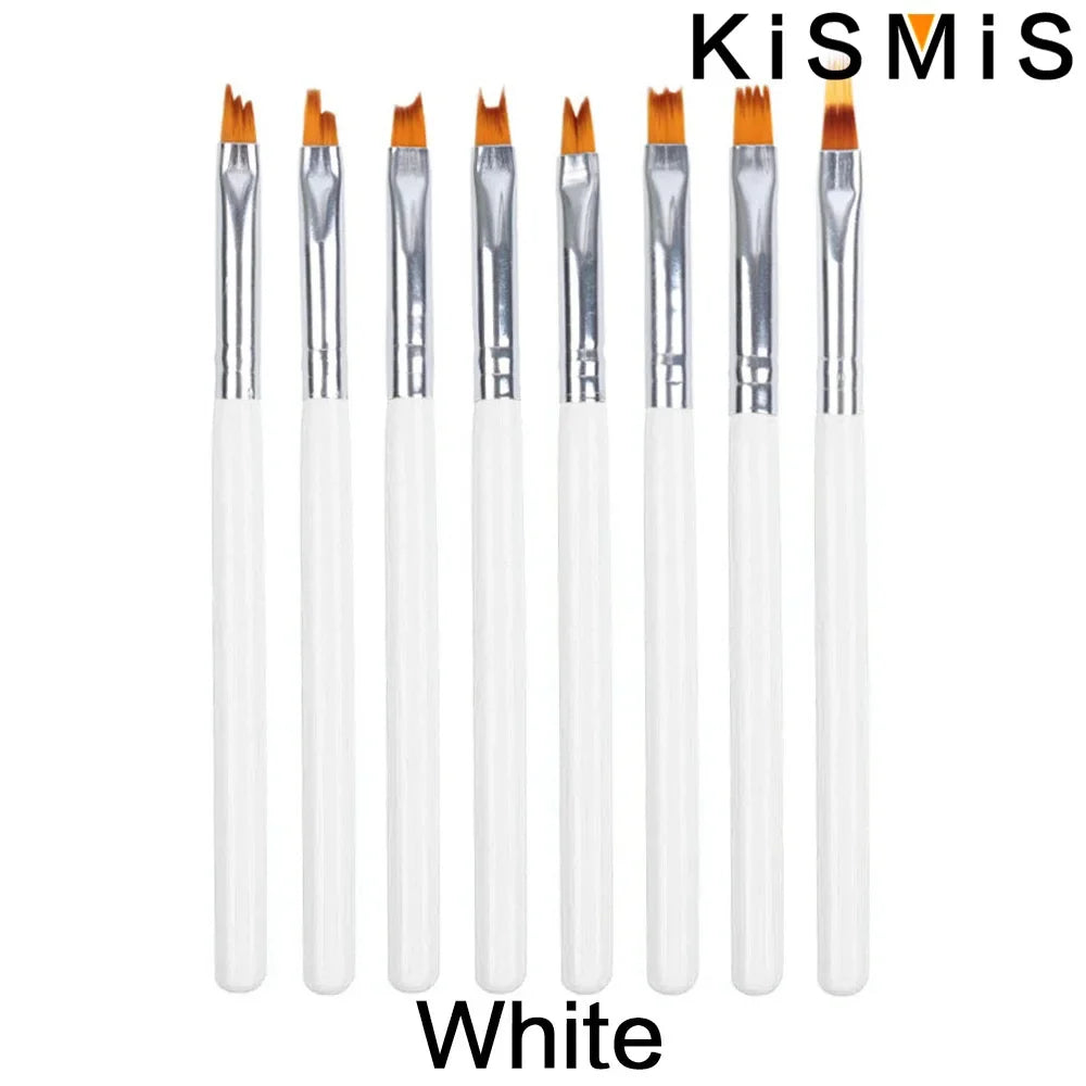 Nailina ArtBrush Set | 8-teiliges Pinselset | Für Feine Nail Art & Gel-Designs | Ergonomische Holzgriffe