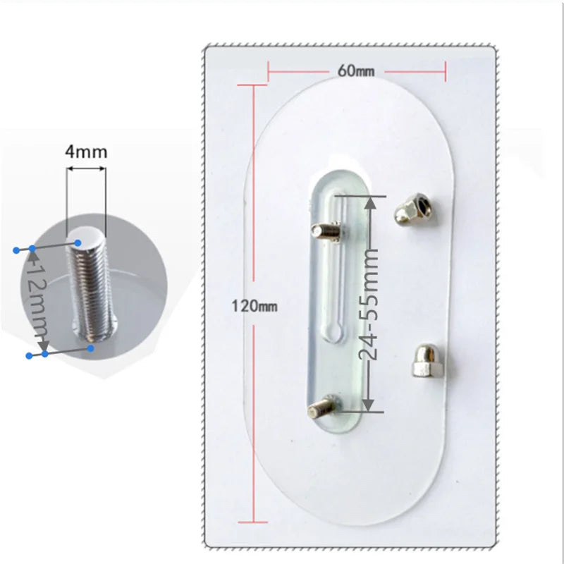 FixPro DuoHook | Transparente Wandhaken | Starke Haftkraft | Doppeldübel-System | 2er-Set