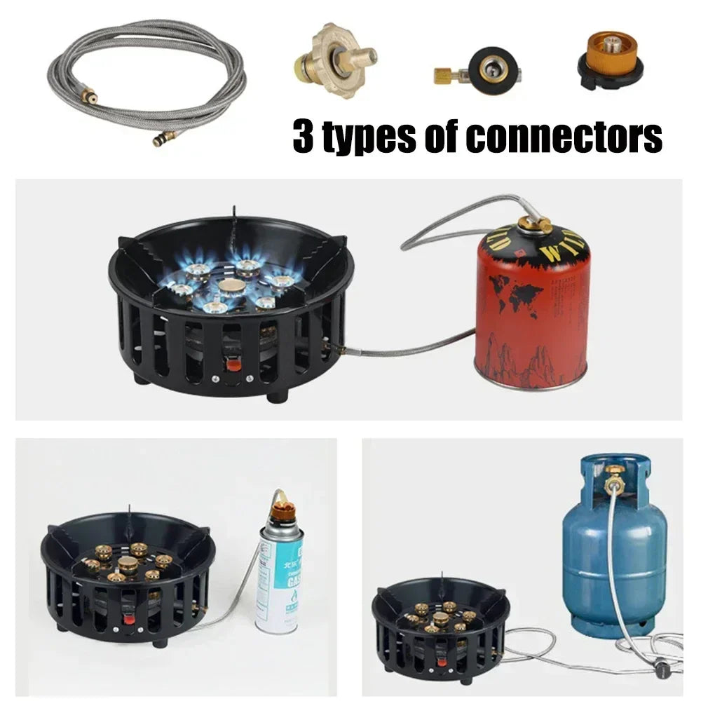 FlammaTrek | Kompakter Outdoor Gaskocher | Robuste Edelstahl-Konstruktion | Klappbar