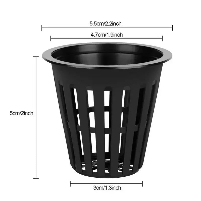 RootGrow Pro | Netzbecher für Hydroponik | Optimale Belüftung & Drainage | UV-beständig