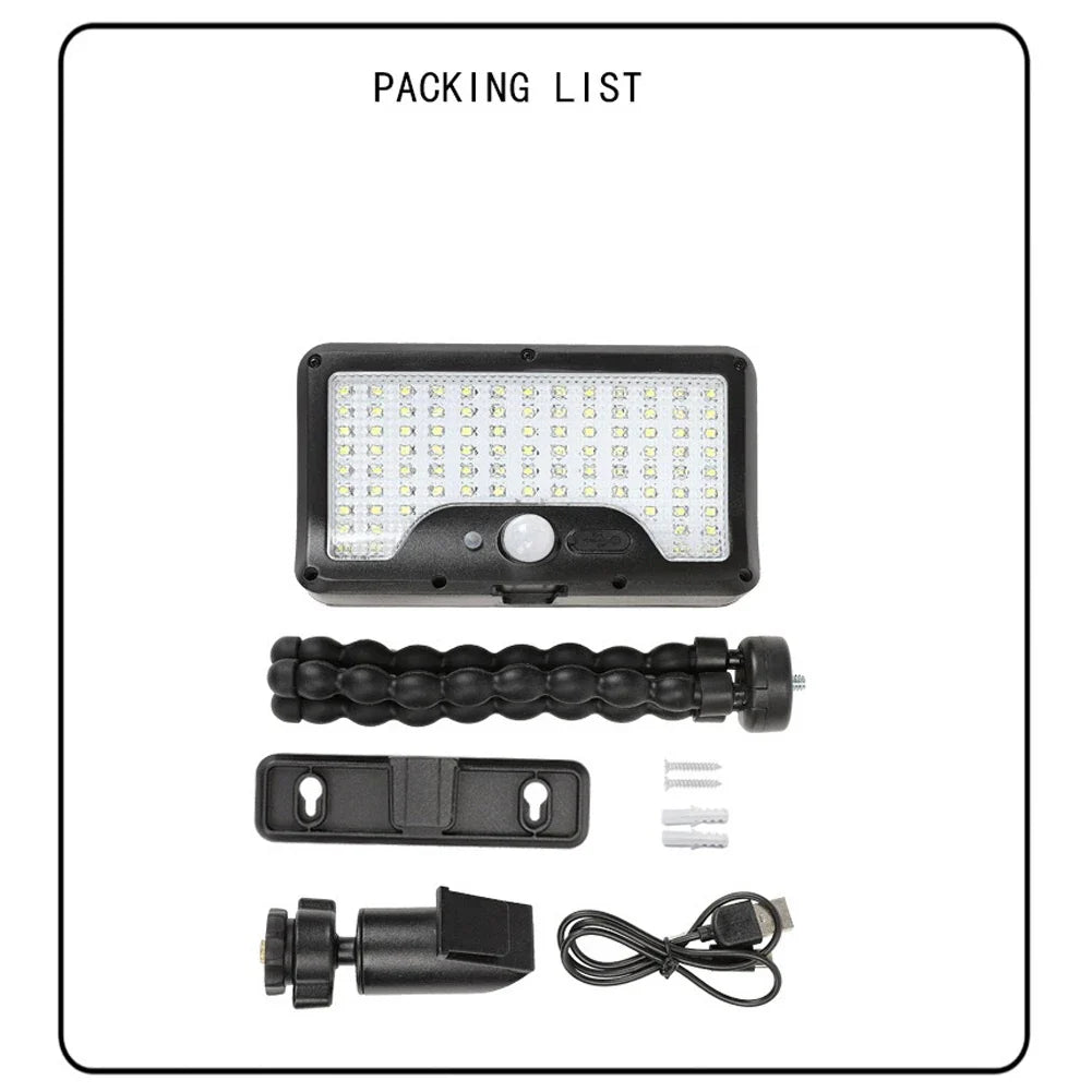 SolarNova LED-Solarleuchte | Bewegungssensor | 3 Lichtmodi | Tragbar | Wetterfest