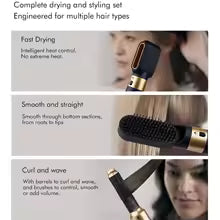 GlowMuse AirStyle | 6-in-1 Multistyler | Für Glätten, Locken & Volumen | Keramik-Technologie