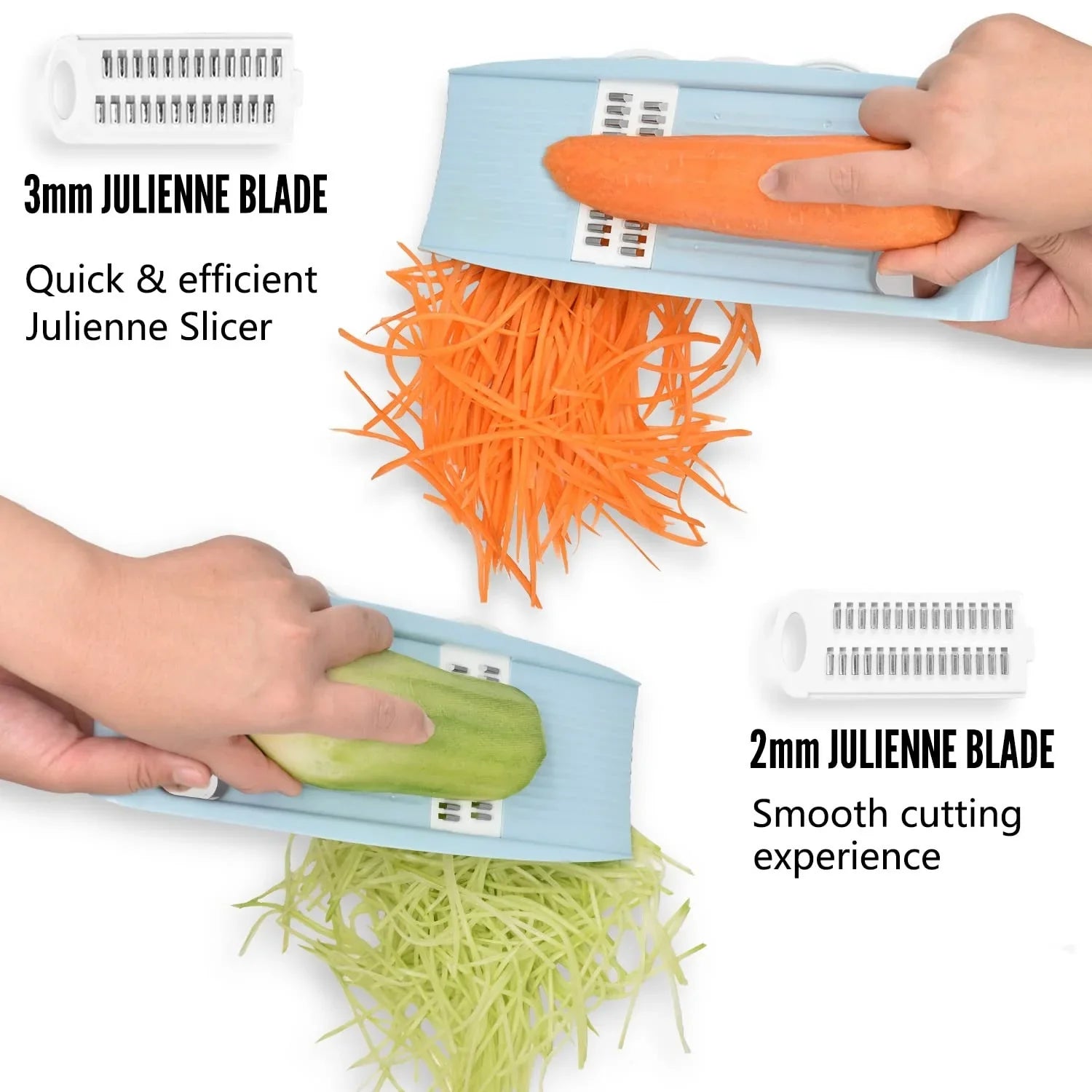 SliceMaster | 5-in-1 Multifunktionshobel | Mit Auffangbehälter und Edelstahlklingen | Sicher und Kompakt