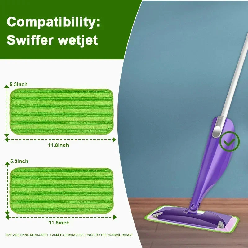 EcoClean Pads | Wiederverwendbare Wischpads | Hohe Schmutzaufnahme | Kompatibel mit Swiffer Wet Jet