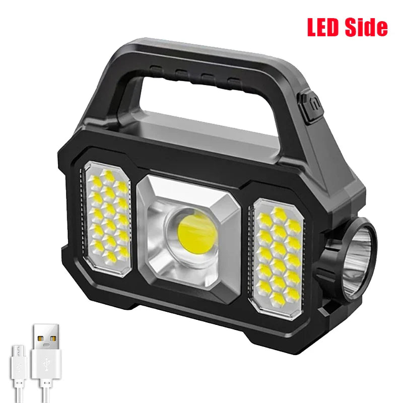 LumaPower Pro 2205 | Multifunktionale LED-Lampe | Solar & USB Ladeoption