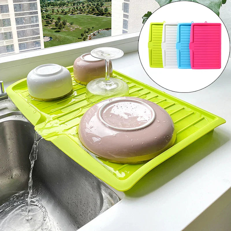 DryFlexa Pro | Faltbare Abtropfmatte | Hitzebeständig & Vielseitig | Für Geschirr, Gläser & Küchenutensilien