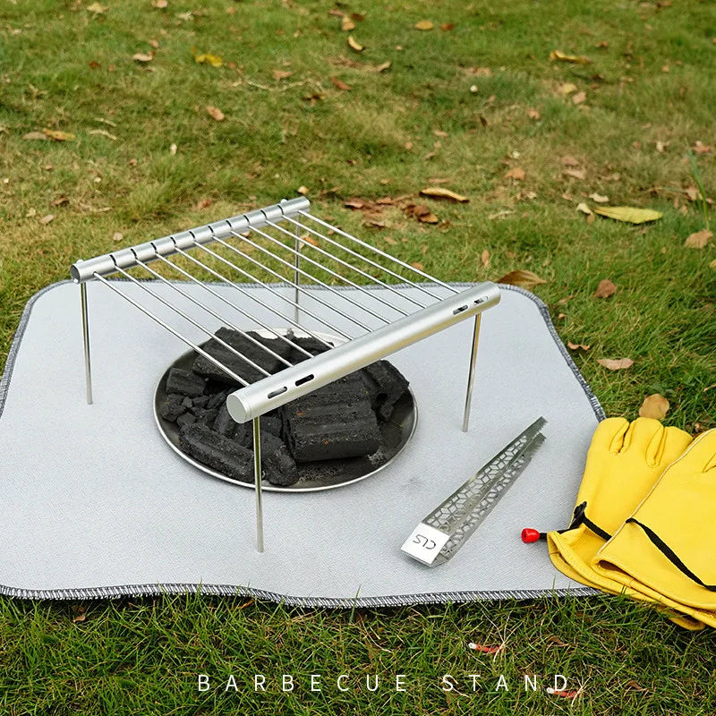 HeatPacker | Faltbarer Mini-Grill | Edelstahl & Tragbar | Camping & Outdoor BBQ