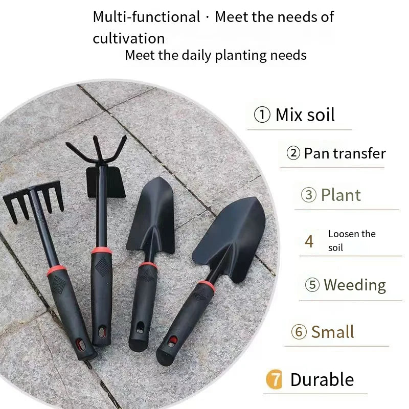 RootCraft 4-in-1 Gartenwerkzeug | Wechselköpfe aus Stahl | Ergonomischer Griff