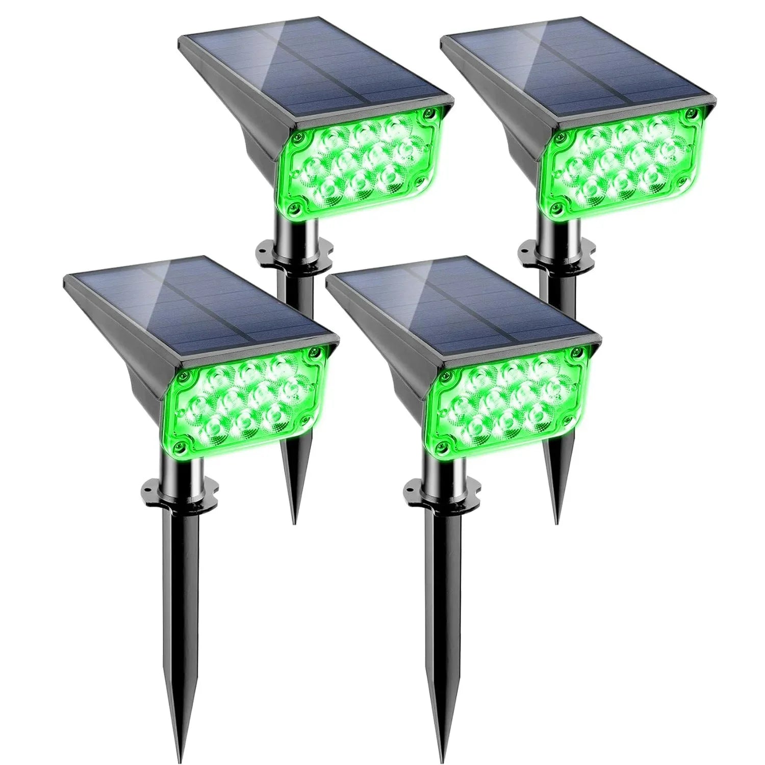 LumiRay Solar Gartenstrahler Set | 4 Strahler | Automatisches Einschalten | Wetterfest & Leistungsstark