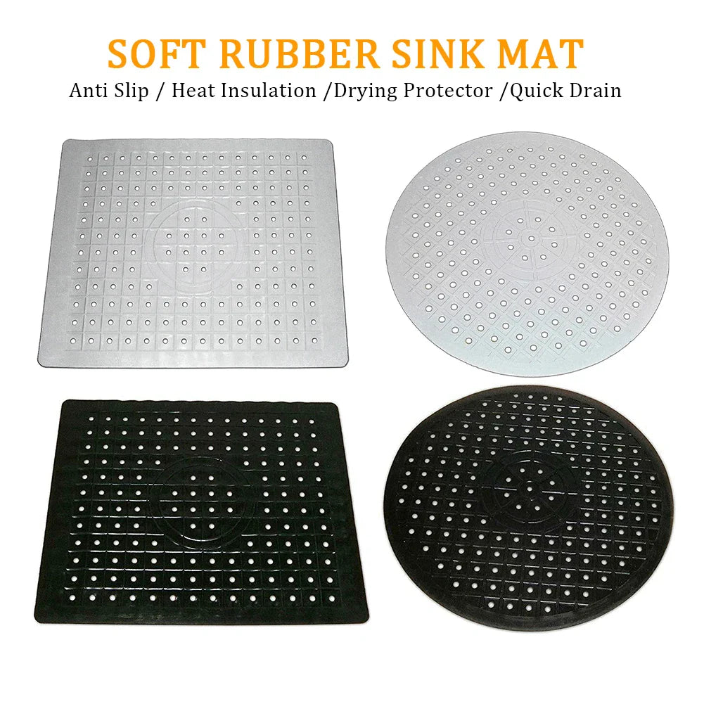 GripGuard Gummimatte | Rutschfest & Hitzebeständig | Vielseitige Abtropfunterlage für Küche & Bad