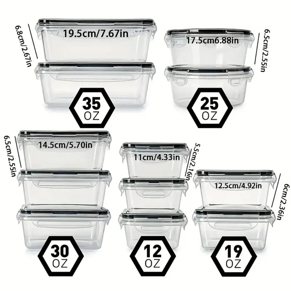 PureStore Pro | 12-teiliges Vorratsdosen-Set | BPA-frei & Luftdicht | Für Küche & Vorratsschrank | Stapelbares Design