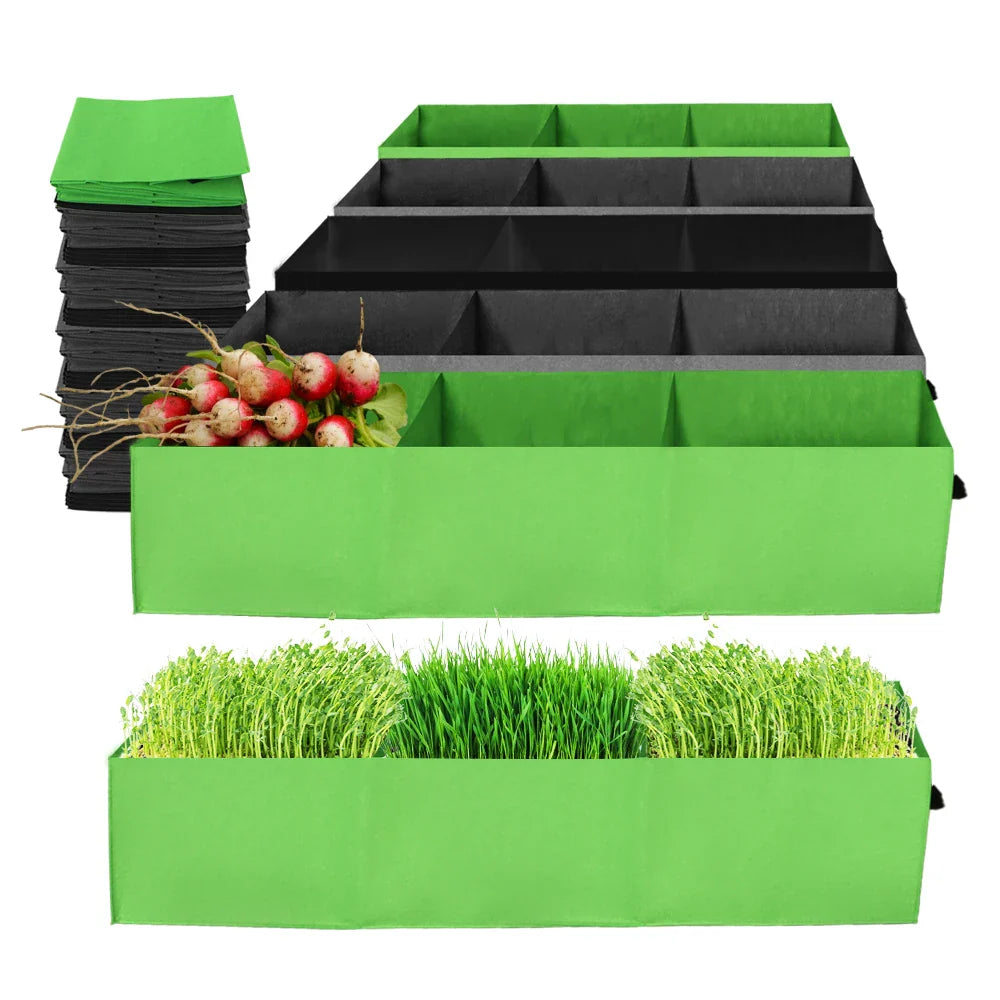 GreenGrow GardenBox | Hochbeet für Kräuter und Gemüse | Atmungsaktives Material | Faltbar und Wiederverwendbar